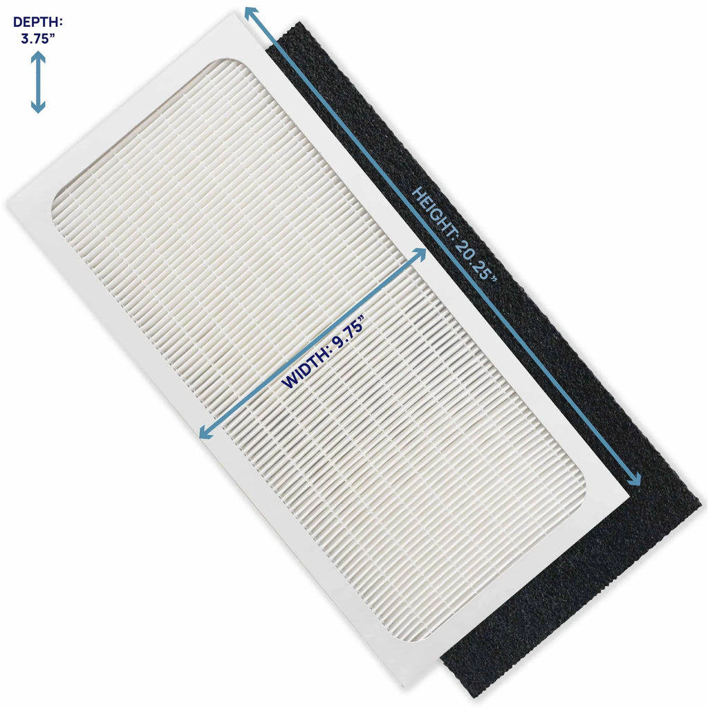 Filter Bros BA-400S Suitable With BLUEAIR 400 Dual Protection Series HEPA Replacement Particle Filter For 480i, 402, 403, 405, 410, 450E, 455EB Blue Sky SmokeStop