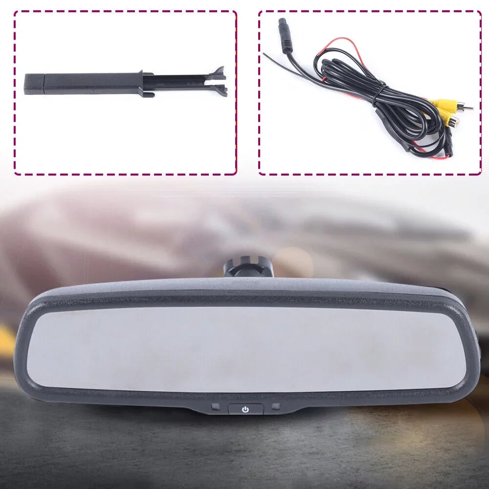 Miumaeov 4.3'' Electronic Car Rear View TFT LCD Mirror Monitor with Bracket For Backup Camera Parking Reverse