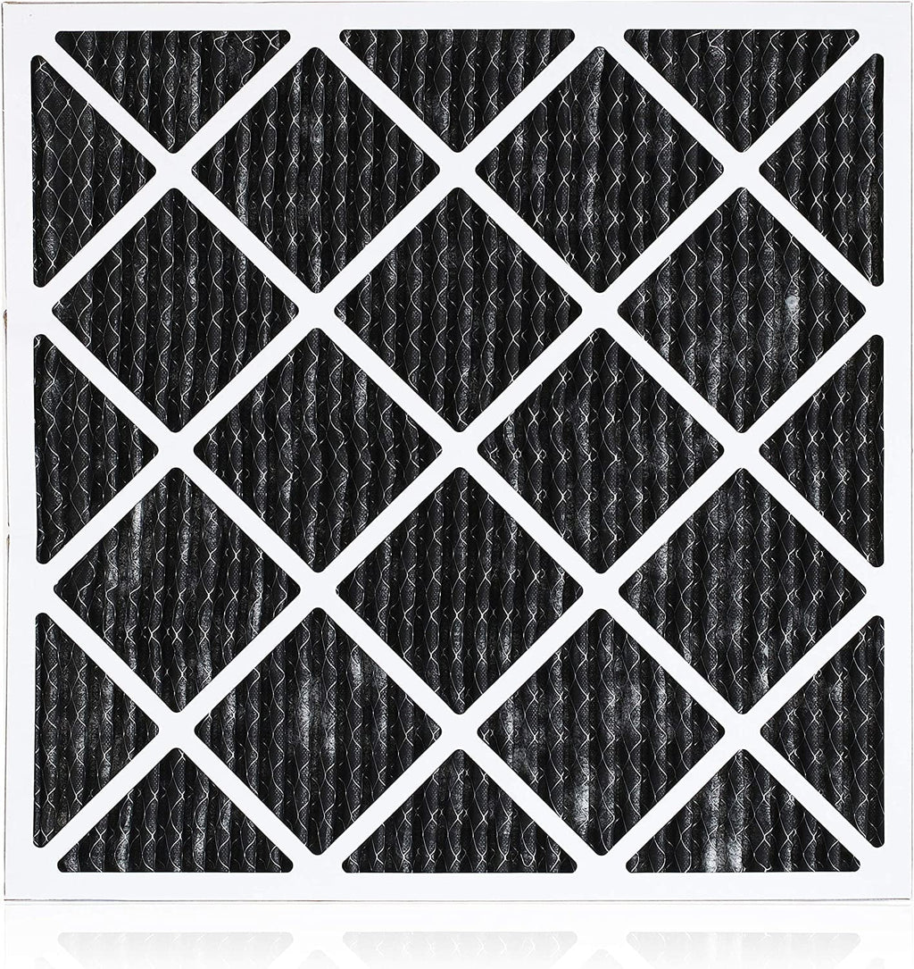 Filterbuy 25x25x1 MERV 8 Odor Eliminator Pleated HVAC AC Furnace Air Filters with Activated Carbon (12-Pack)