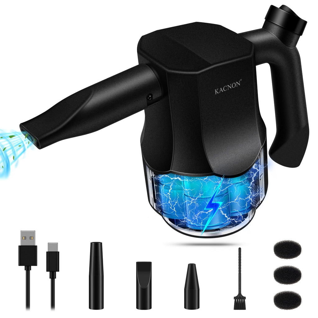 Reesibi Electric Air Duster, Cordless Air Duster 8000mAh Rechargeable Compressed Air Dusters Reusable PC Duster for Computer Keyboard Cleaning, 10W Fast Charging, Reusable Dust Destroyer