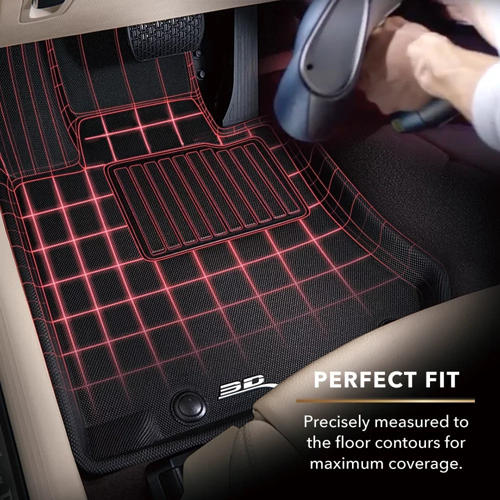 3D MAXpider KAGU Floor Mat (BLACK) Suitable with HYUNDAI KONA ELECTRIC 2019-2023 - Full Set