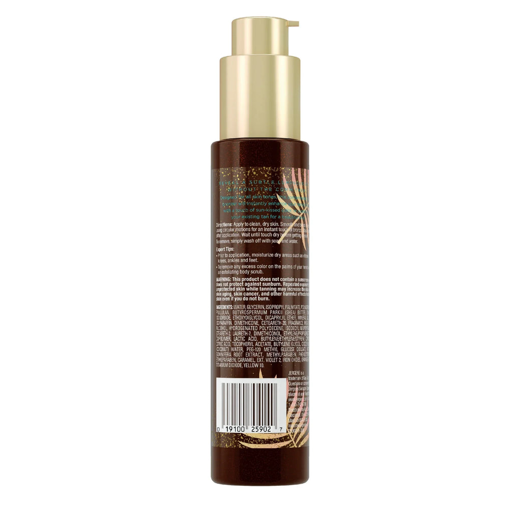 SOL by Jergens Self Tanner Body Bronzer, Sunless Tanner For All Unique Skin Tones, 3.4 fl oz