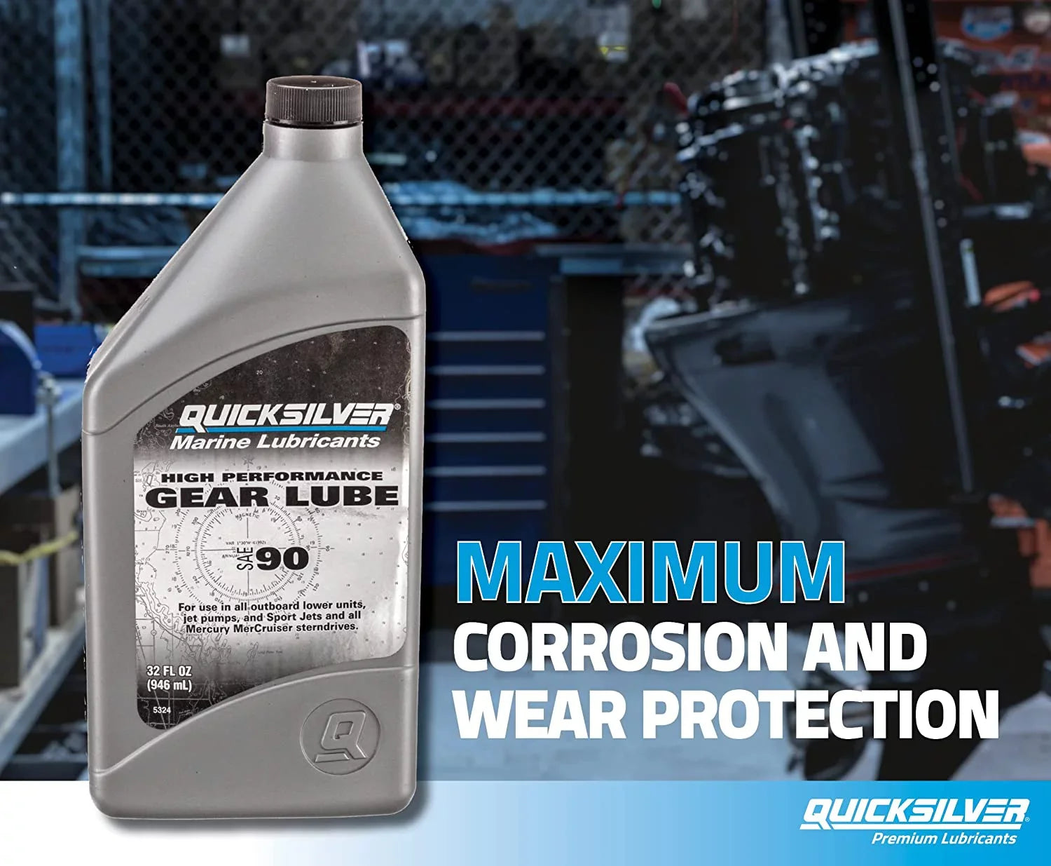 Quicksilver 858065Q01 2.5 gal Sae 90 Gear Lube