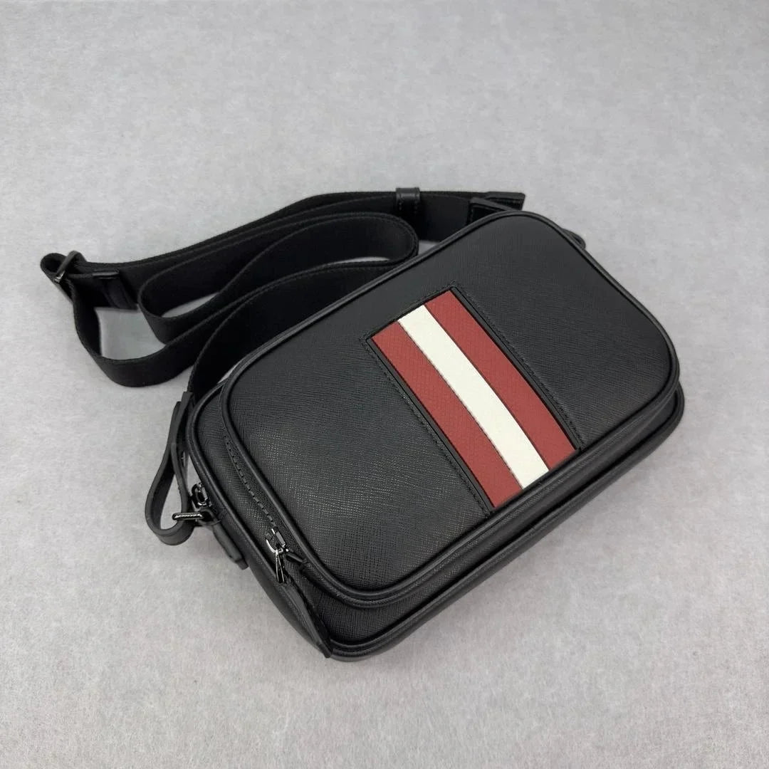 Luxury B Style Shoulder Bag Men's Casual Business Commuter Shoulder Bag Crossbody Bag Genuine Leather High Grade Chest Bag