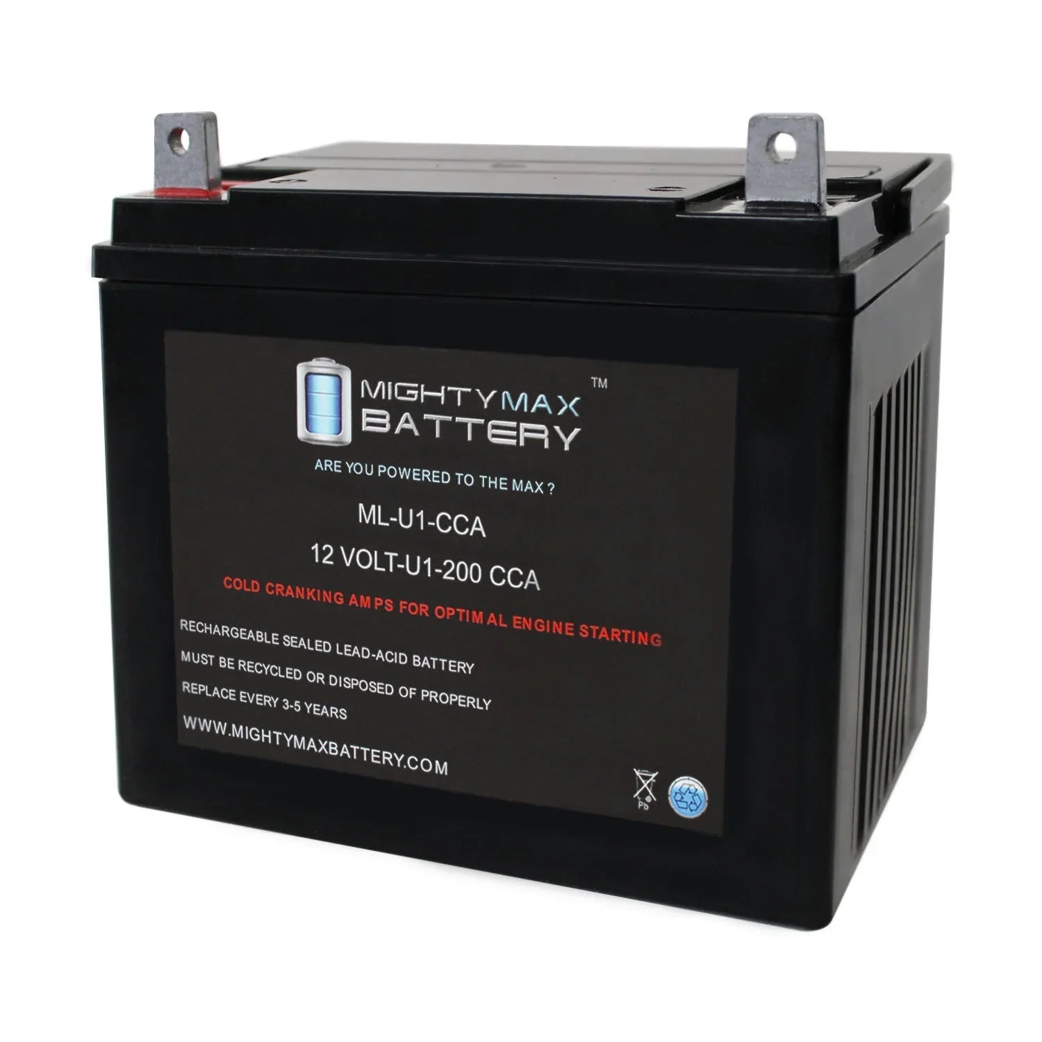 ML-U1 12V 200CCA Battery for Bobcat Textron BZT2000 Walk Behind Mower