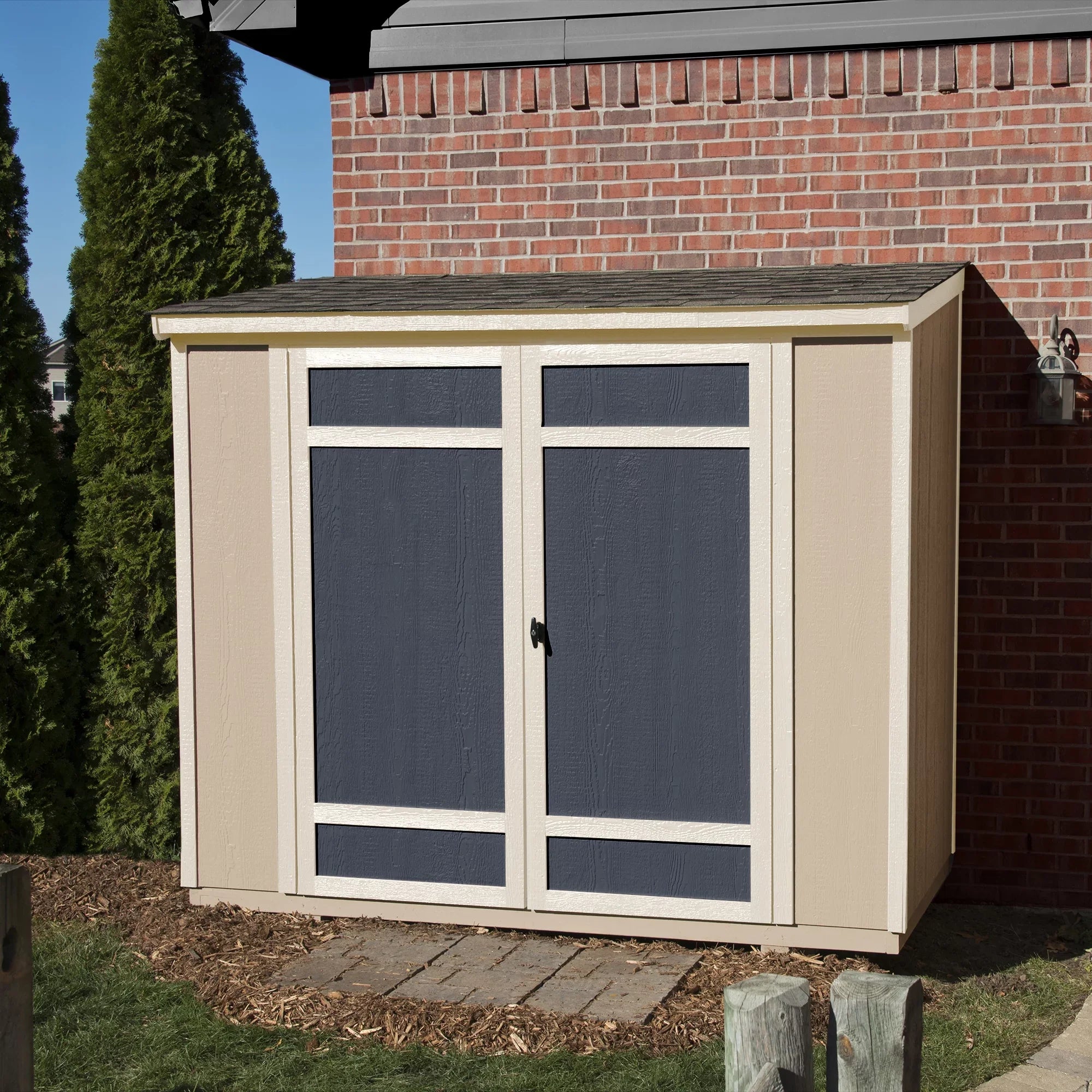 Handy Home Products Fremont 4 ft. x 8 ft. Lean-To Storage Shed