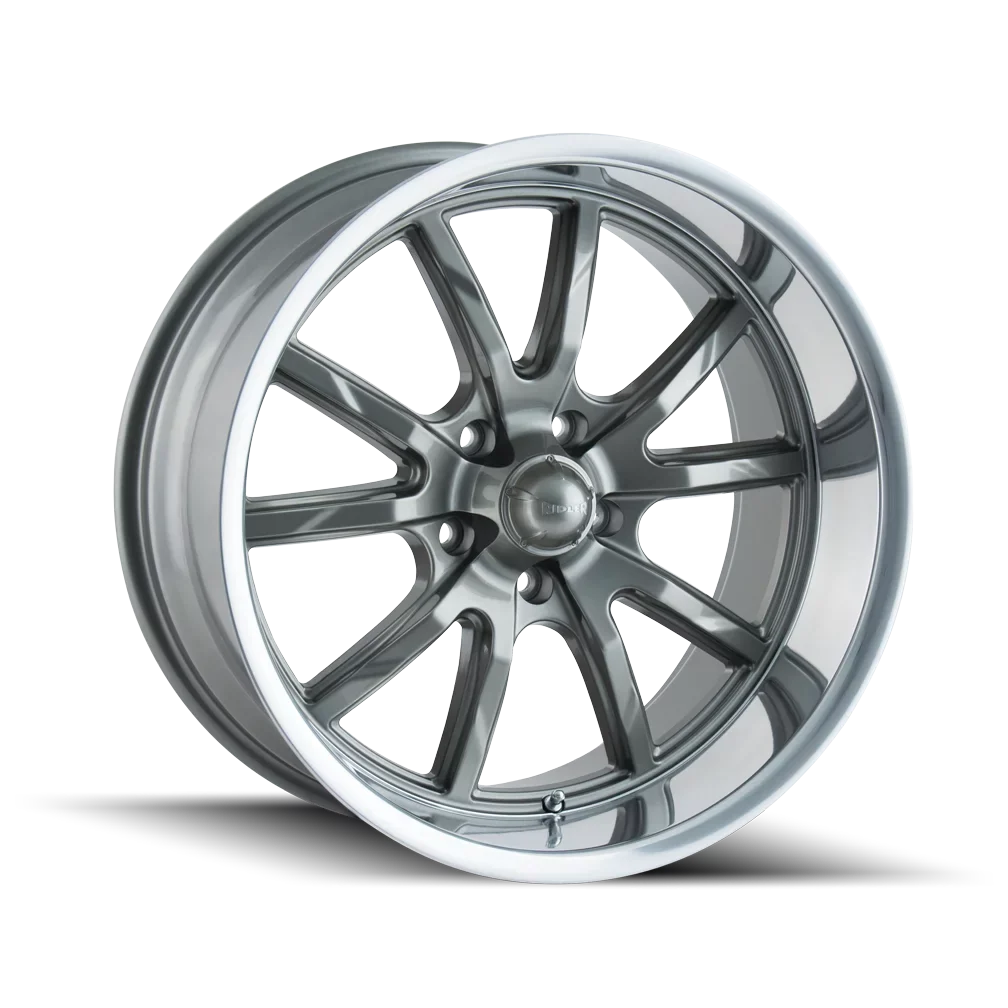 Ridler 650 20X8.5 5X120.65 0Et 83.82Cb Grey/Polished Lip