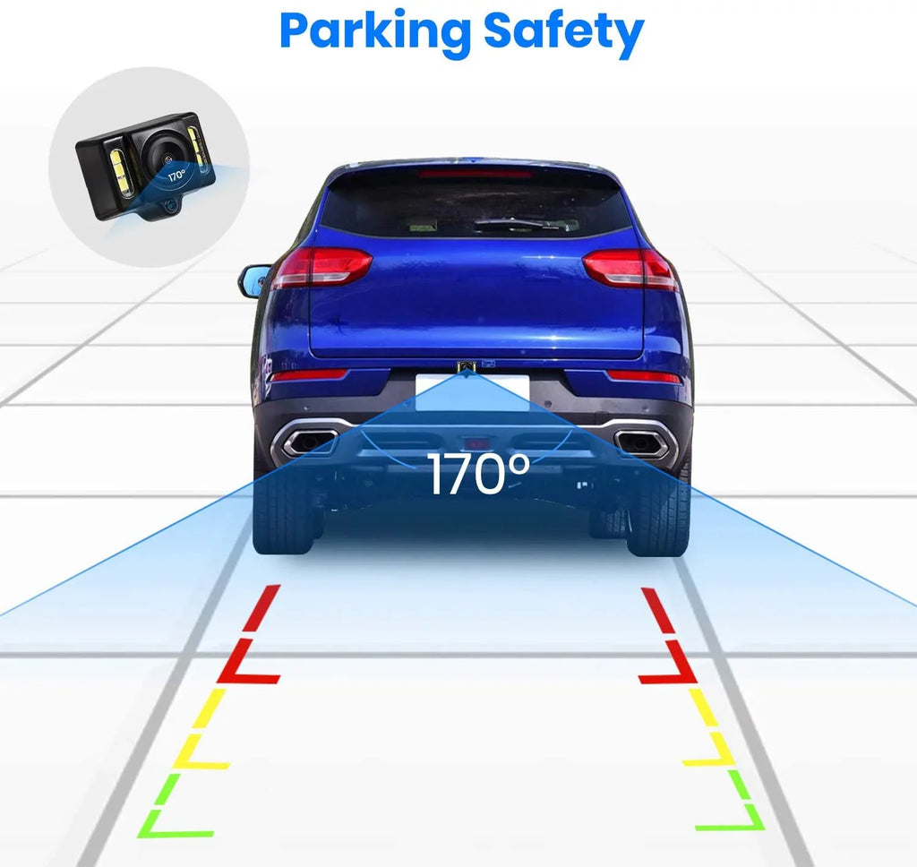 Auto-Vox Wireless Backup Camera Oem Look Rear View Mirror Camera for Trucks, Super Night Vision Car Backup Reversing Camera System for Vehicles (T1400U)