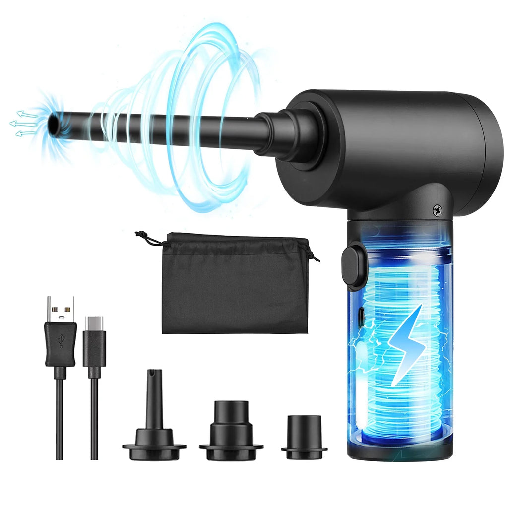 Dazzduo Blowing Remover 50000 RPM Duster LED 2 -in- Blower Device for 100 W Reable Powerful Pump Electric Multifunctional with 2 1 50000 100 Cleaner & IUP Air 1 Dust , Cordless Light WUYUZI Inflatable