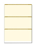 Zapco High-Security Check Paper, Organic w Complex Background Pattern, 8-1/2" x 11", Microperfed with 3-Up Checks, 12 Security Features - PACK OF 100 SHEETS