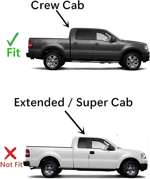 Passenger Right Side Rear Door Window Door Glass Fitting with Ford F150 Pickup 4 Door Crew Cab 2009-2014 Models