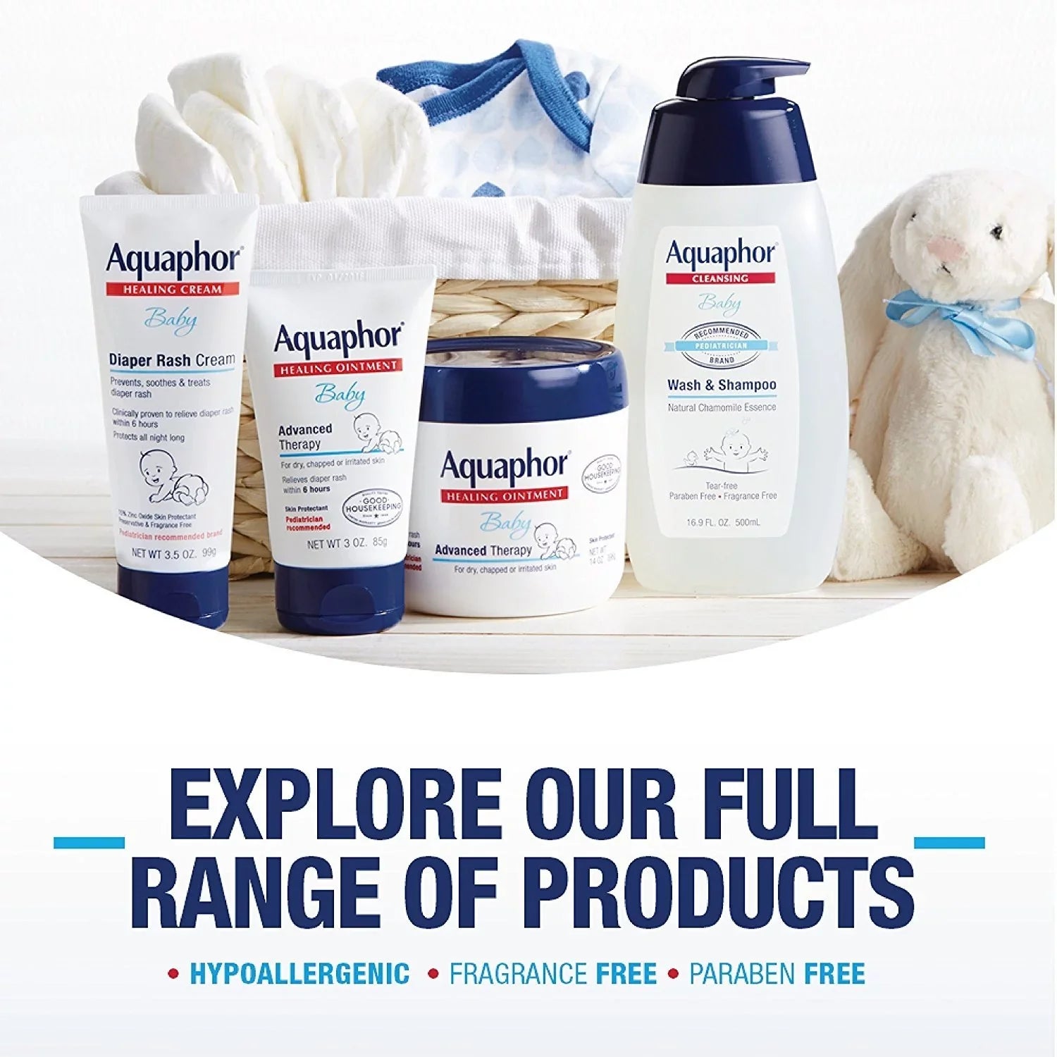 Aquaphor Baby Diaper Rash Cream 3.5 Ounce Pack of 3