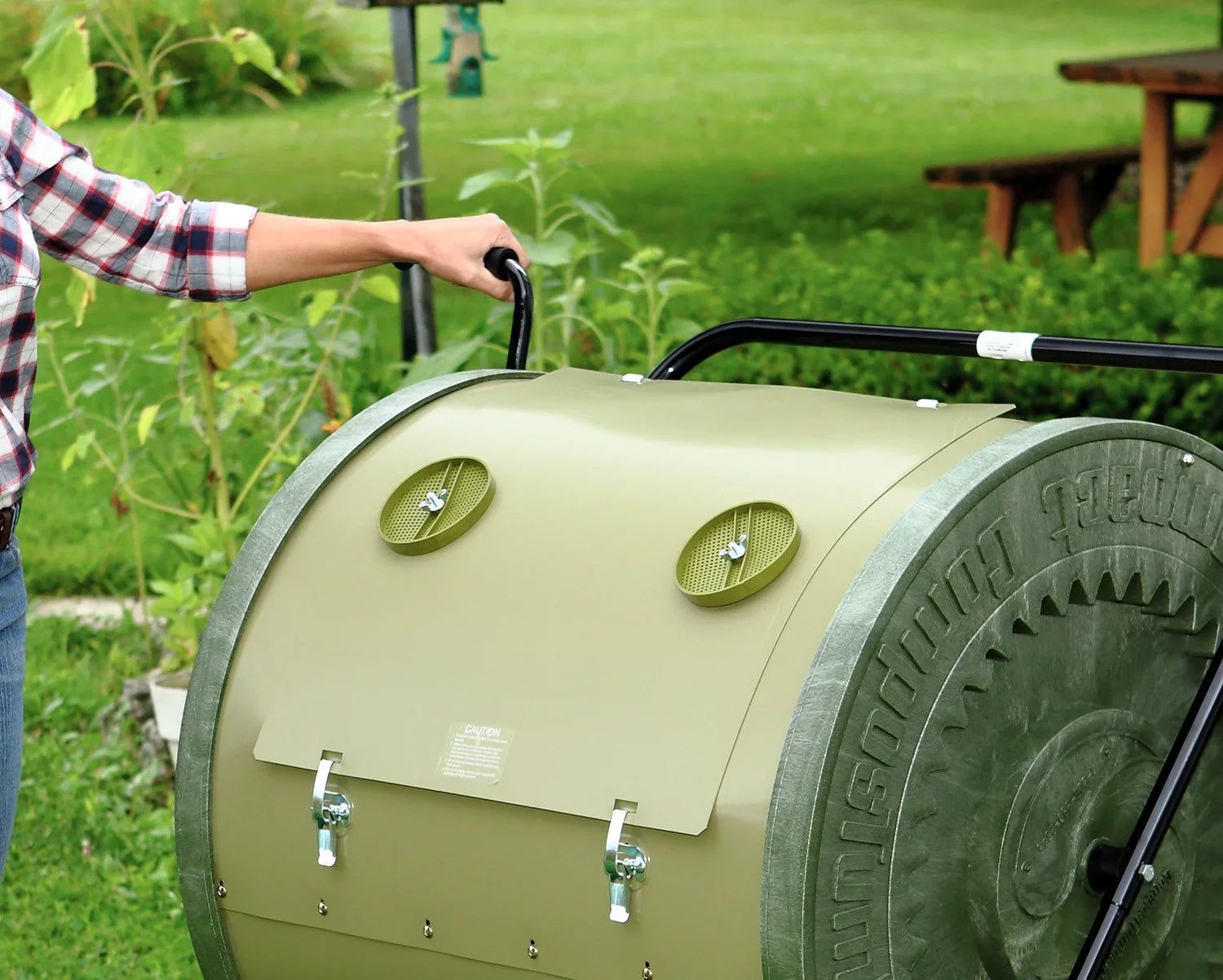 Mantis Compact ComposTumbler CT02001 Easy-to-Load Easy-to-Empty with No Bending - Sturdy and Strong Holds 88 Gallons, Low Cost Per Gallon