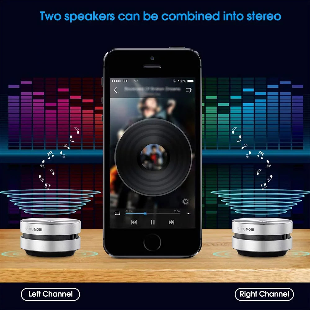 2pcs Dura Mobi Humbird Speakers Bone Conduction Portable Wireless Speaker Stereo Mini Speaker 2pcs/pack