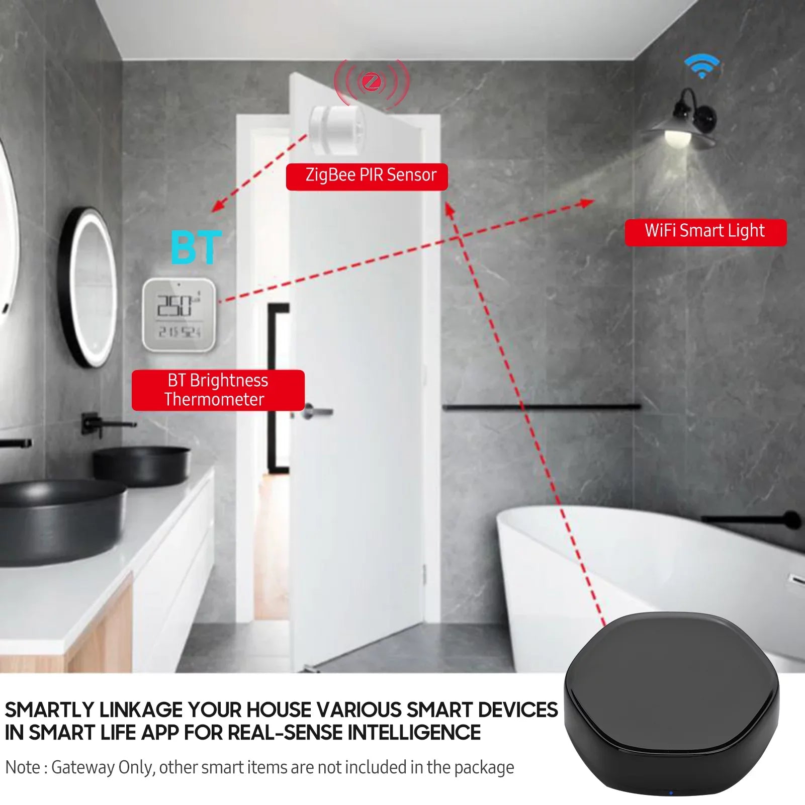 OWSOO Wireless Smart Multi-function Gateway +BLE Mesh Gate Way WiFi IR Remote Controller Android & iOS Applicable