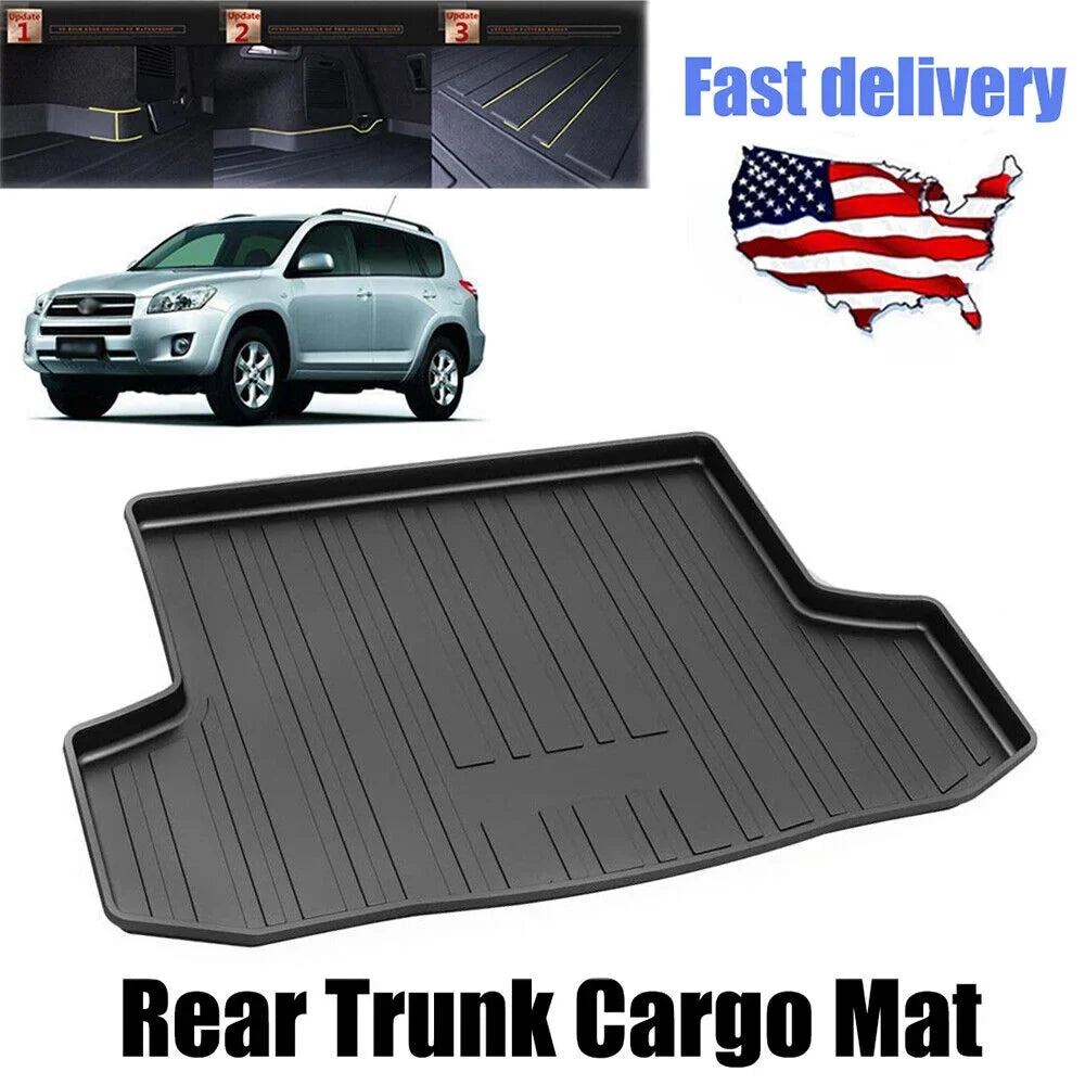 Car Rear Trunk Liner Cargo Mat Carpet for Toyota RAV4 2006-2012 Easy to Install