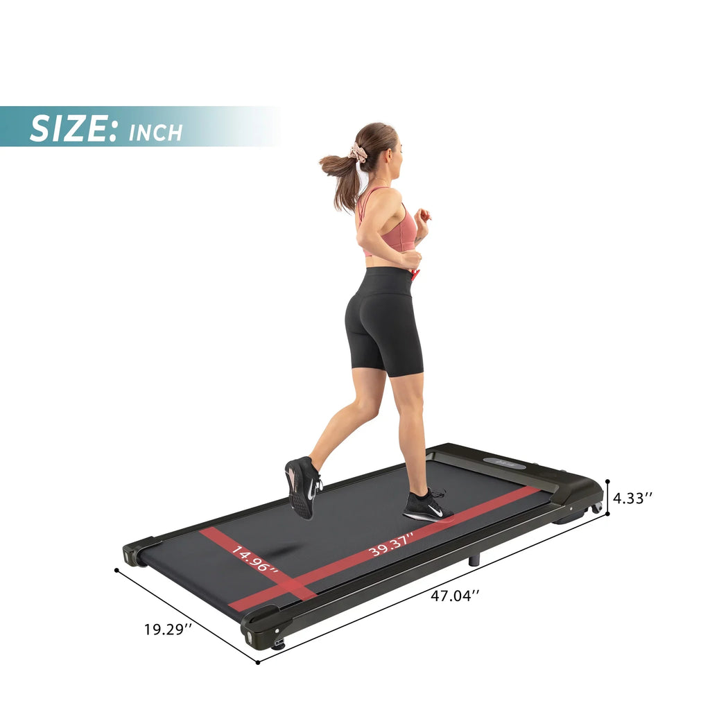 Walking Pad Treadmill, BTMWAY Ultra-Quiet Under Desk Treadmill for Home Office Gym Use, 2.5HP Electric Treadmill with Bluetooth APP/speaker/Remote Control/Display, 2 in 1 Portable Walking Pad