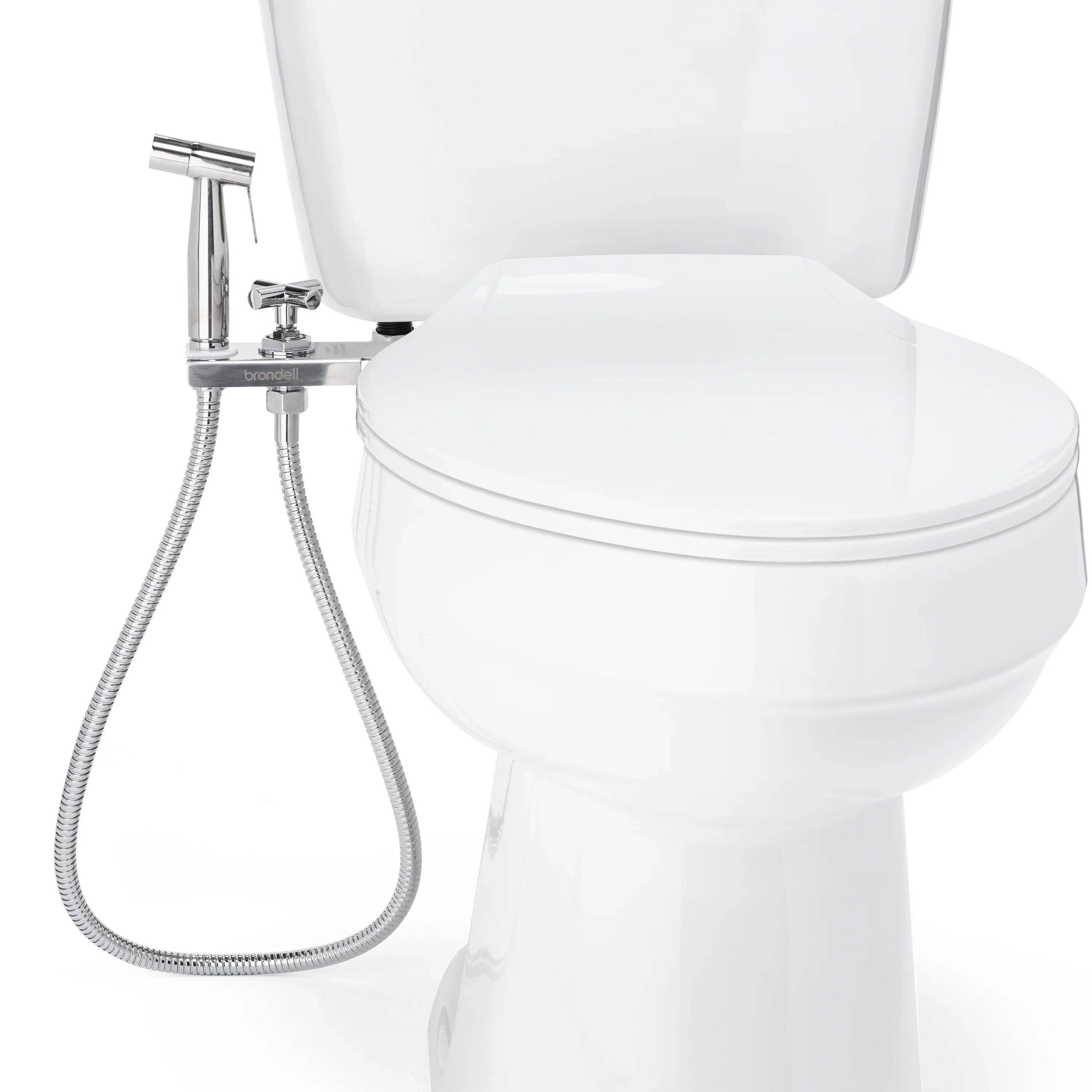 Brondell CleanSpa Luxury Hand-Held Bidet Sprayer and Holster with Integrated Shut off, Stainless Steel