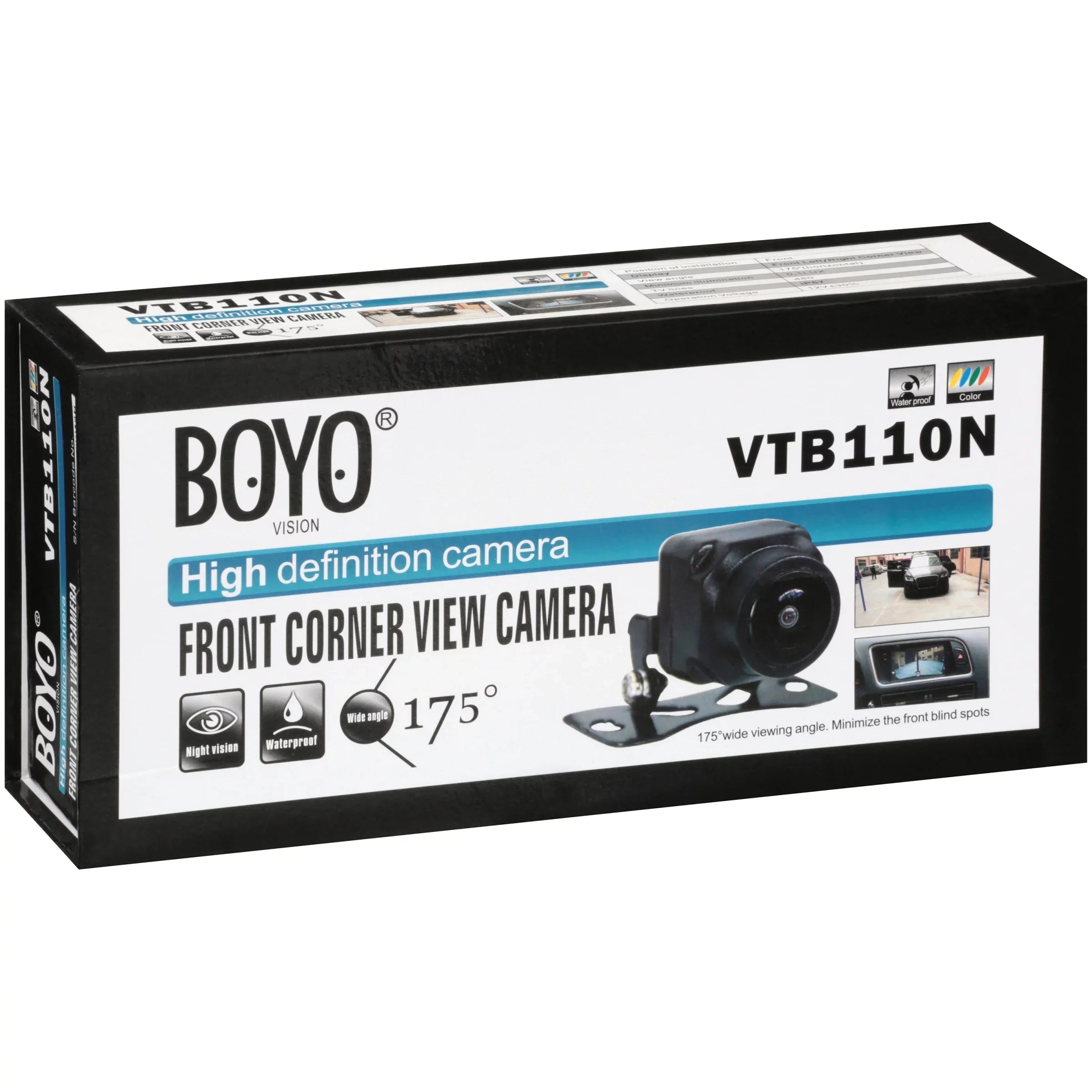 BOYO VTB110N - Universal Mount Front Corner-View Camera