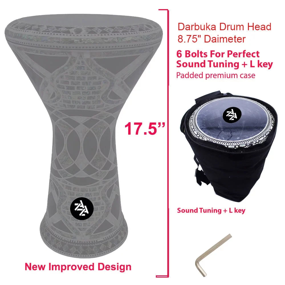 The 17.5'' Blue Star New Generation - Zaza Percussion Darbuka Doumbek