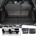 Cargo Mat Matching with 2023 2024 Honda CRV Hybrid Cargo Liner Trunk Mat Back Seat Protection Protector Honda CR-V Accessories (Fit Upper Deck, Trunk Mat+Backrest Mats)
